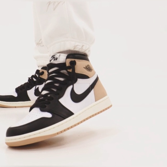 NEW WOMEN'S AIR JORDAN RETRO 1 HIGH OG Black/White/Sail/Legend Medium Brown Sz 9 - Picture 16 of 16